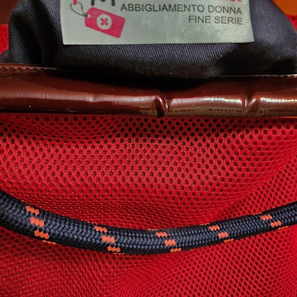 BURGUNDY FAUX Patent LEATHER Backpack - Picture 5 of 12